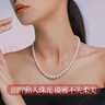 N2it仿珍珠白貝珠項鏈女媽媽款吊墜鎖骨鏈生日禮物送長輩婆婆生日實(shí)用 曬單實(shí)拍圖