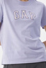 GAP女裝2025春季新款純棉發(fā)泡膠印logo短袖T恤常規(guī)休閑上衣727460 藍紫色 L (170/88A) 亞洲尺碼 曬單實拍圖