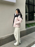 波司登（BOSIDENG）25新款羽絨服90絨男女同款情侶冬季短款潮流連帽外套B250246330 寒露粉1956 M 165/88A 體重約110-120斤 曬單實(shí)拍圖