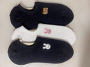 tutuanna襪子 女  動物刺繡卡通春夏薄款船襪防滑隱形襪 三雙裝 ZH00130 22-24cm 曬單實拍圖