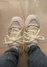 莎萊茜（SALAXI）2025秋冬新款阿帕奇老爹鞋情侶厚底增高休閑板鞋男士運動(dòng)面包鞋女 白色 40 【男款】 曬單實(shí)拍圖