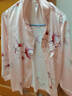 紅豆居家睡衣女春秋冰絲長(cháng)袖可外穿仿真絲女士家居服套裝淺粉 曬單實(shí)拍圖
