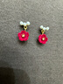 伊燦紅色絲絨小花朵仿珍珠耳釘女無(wú)耳洞耳夾大氣高級耳環(huán)2025新款耳飾 紅色小花朵仿珍珠耳釘 曬單實(shí)拍圖