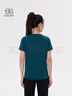 KOLON SPORT/可隆速干T恤 女子戶(hù)外運動(dòng)寬松圓領(lǐng)吸濕防曬UPF50+短袖上衣 LKRT5MN024-DG 深綠色 L 170/92A 曬單實(shí)拍圖