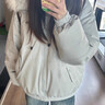 托瑪菲羽絨棉服女冬季2025新款小個子韓版工裝棉衣外套加厚中學(xué)生棉襖子 淺灰色 S 碼 曬單實(shí)拍圖