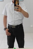 羅蒙長袖襯衫男翻領竹纖維夏裝中青年商務休閑免燙短袖襯衫衣上衣外套 長袖白色 （竹纖維款） 41 （建議140到160斤） 曬單實拍圖