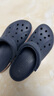 卡駱馳（CROCS）洞洞鞋貝雅卡駱班輕便耐磨一腳蹬休閑鞋|205089 深藍(lán)/辣椒紅-4CC 41 /42(260mm) 曬單實拍圖