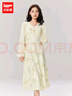 IEF/愛(ài)依服連衣裙2025春季新款法式成熟風(fēng)氣質(zhì)感花色通勤連衣長(cháng)裙 綠杏花 M 曬單實(shí)拍圖
