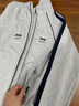 JEEP純棉運動(dòng)套裝男春秋立領(lǐng)開(kāi)衫衛衣兩件套冬季加絨加厚運動(dòng)服套裝男 薄款 淺灰-6189 XL 建議120-135斤 曬單實(shí)拍圖