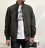 羅蒙美式復(fù)古工裝夾克男秋季痞帥立領(lǐng)休閑上衣服男士飛行員外套男 軍綠色 XL 適合 135斤-150斤 曬單實(shí)拍圖