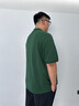 胖哥哥大碼男裝POLO衫加肥加大夏季透氣短袖商務(wù)休閑翻領(lǐng)男士上衣 不焦綠 4XL (210-250) 曬單實拍圖