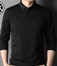 CK中年長(cháng)袖T恤男士春秋季翻領(lǐng)中青年商務(wù)休閑 上衣服polo衫男優(yōu)衣 3913黑色 3913黑色 均碼 175 曬單實(shí)拍圖