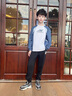 Skechers斯凱奇2025年秋季新款兒童舒適針織長(zhǎng)褲男女款休閑褲子L325K061 碳黑/0018 150 曬單實(shí)拍圖