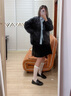 冰潔BINJORA 25秋冬新款95鴨絨羽絨服女保暖圓領(lǐng)服廓形外套J5300EB33T 曬單實(shí)拍圖