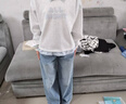 兜兜王國女童套裝兒童洋氣春秋新款女孩兩件套運動休閑牛仔褲襯衫中大童 灰色【上衣+牛仔褲】 160 【建議身高150cm-160cm】 曬單實拍圖