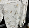 童泰（TONGTAI）寶寶秋衣套裝夏季純棉嬰兒內衣兒童睡衣秋褲家居服提花藍色80cm 曬單實(shí)拍圖