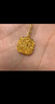 周六福爆閃方糖5G工藝黃金項鏈拉絲吊墜七夕禮物計價A0613172 約4.21g 曬單實拍圖