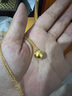 老鋪黃金古法手工足金項鏈·六字真言金珠鎖骨鏈 金重約8.2g 曬單實拍圖