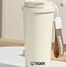 虎牌香港直郵虎牌（TIGER）陶瓷內膽咖啡保溫杯辦公室隨行吸管水杯子 象牙白【316無(wú)縫內膽】 曬單實(shí)拍圖