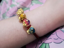 周生生七夕 許愿瓶黃金轉(zhuǎn)運(yùn)珠 Charme愛情童話足金串珠女 送閨蜜 單顆 紅愛心93533C 曬單實拍圖
