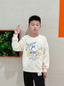 史努比男童秋季套裝2025新款男中大童衛(wèi)衣長袖寬松衛(wèi)褲男孩運動褲 抱星努比米白+星座努比K藏青 120 曬單實拍圖