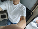 霞湖世家 蘭精莫代爾 內搭白T 中袖半高領(lǐng) 短袖T恤 097B 象牙白 M （126-140斤） 曬單實(shí)拍圖
