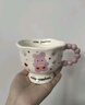 鹿色陶瓷馬克杯高顏值ins風(fēng)杯子情侶水杯送女生生日禮物伴手禮品 粉色蘿卜兔【高腳杯+勺+禮盒】 曬單實(shí)拍圖