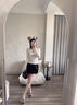佐敘千金風(fēng)蕾絲花邊拼接長(zhǎng)袖女2025早秋季新款白色甜美內(nèi)搭打底衫上衣 白色 M (90-105斤） 曬單實(shí)拍圖
