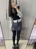 Let's slim絲襪韓國黑絲襪加厚防勾絲美腿塑形壓力連褲襪打底襪春秋款襪子女 300M黑色連襪(商家全國倉) 1雙 均碼 曬單實(shí)拍圖