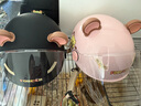永久頭盔電瓶車3c認(rèn)證女士男四季復(fù)古款電動(dòng)車防曬透氣騎行半盔摩托車安全帽夏季新國(guó)標(biāo)C05淘氣粉雙鏡 曬單實(shí)拍圖