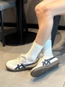 Onitsuka Tiger鬼塚虎新款德訓鞋男女鞋 運動(dòng)休閑鞋舒適鞋TOKUTEN 1183C429-200 米色/深藍色 36 曬單實(shí)拍圖