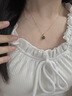 胖東來(lái)品質(zhì)和田玉項鏈女碧玉鎖骨鏈925銀鏈菠菜綠珠子吊墜小眾 青玉轉運珠/珠徑約8MM優(yōu)選璽晶 曬單實(shí)拍圖