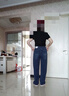 森馬（Semir）森柔牛仔|牛仔褲女抓毛寬松闊腿褲冬季女士做舊長褲103724124001A 曬單實拍圖