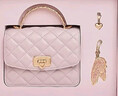 CHARLES&KEITH七夕限定禮盒鏈條包掛菱格小方包CK17-50701608-A Cotton Candy Pink棉花糖粉 S 曬單實(shí)拍圖