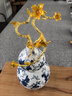 陶瓷葫蘆擺件客廳旺宅客廳玄關(guān)裝飾品宋代美學(xué)高檔琺瑯彩喬遷禮物 藍(lán)彩青花瓷 I 葫蘆梅花 I 含底座 曬單實(shí)拍圖