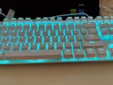 惠普（HP）GK200機械鍵盤有線辦公游戲鍵盤 20種背光燈效 87鍵電競鍵盤鼠標(biāo)套裝電腦外設(shè)鍵鼠 皎月白【青軸】冰藍(lán)光 曬單實拍圖