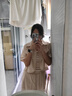 拉夏貝爾（La Chapelle）夏季套裝女裝2025年夏季新款時尚簡約短褲短袖襯衫條紋吊帶三件套 咖色套裝 L 曬單實拍圖