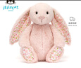 Jellycat花布邦尼兔動(dòng)物毛絨玩偶兔子玩偶兒童禮物娃娃生日新婚禮物 徹蕊（胭脂粉色） Medium 曬單實(shí)拍圖