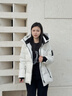 波司登25新款羽絨服女短款90絨冰雪運動(dòng)時(shí)尚冬季連帽保暖外套B250246806 冰雪白8C66 S 160/84A 體重約100-110斤 曬單實(shí)拍圖