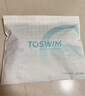 TOSWIM拓勝泳衣女連體平角訓練游泳衣溫泉保守顯瘦女士泳衣 灰藍字母L 曬單實(shí)拍圖