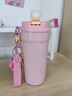 Next Kiss英國聯(lián)名HelloKitty保溫杯女士便攜外出簡(jiǎn)約高級感咖啡保冷吸管杯 粉提繩550ML+粉色凱蒂貓頭 曬單實(shí)拍圖