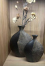 花瓶輕奢感復(fù)古豎高黑色擺件客廳干花藝術(shù)玄關(guān)樹(shù)脂新中式裝飾 A款大號(hào)33*9*44 曬單實(shí)拍圖