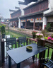 藤朝家具（Teng chao jia ju）戶(hù)外桌椅組合室外庭院花園休閑靠背椅茶幾三件套陽(yáng)臺塑木椅 6椅+160CM粗腿黑金巖板桌 曬單實(shí)拍圖