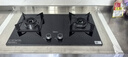 美的（Midea）燃?xì)庠铍p灶家用5.0KW大火力黑晶寬面板臺(tái)嵌兩用雙灶液化氣灶Q330 曬單實(shí)拍圖