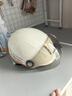 YEMA 3C認(rèn)證359S電動(dòng)摩托車頭盔男女夏季防曬半盔四季通用安全帽新國(guó)標(biāo) 卡其花+咖短 曬單實(shí)拍圖