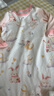愛貝迪拉嬰兒睡袋春秋單層長袖純棉兒童家居服寶寶分腿連體睡衣100碼粉 曬單實拍圖