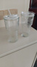 【京東物流】玻璃杯帶蓋耐熱茶杯高顏值豎條紋水杯帶吸管茶杯家用 大竹節(jié)杯【兩只】600ml 曬單實(shí)拍圖