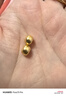 第一福黃金足金999古法蘋果珠桶珠手串diy散珠擺件配件（孔道1.5mm） 6mm約0.84g 曬單實(shí)拍圖
