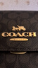 蔻馳（COACH）奧萊女士夏季女包經(jīng)典標志老花BRYNN單肩斜挎包麻將包 IM/胡桃木色/黑色 曬單實(shí)拍圖