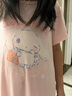 Hello Kitty女童睡裙兒童莫代爾睡衣夏薄女孩裙子寶寶家居服0102粉150cm 曬單實(shí)拍圖